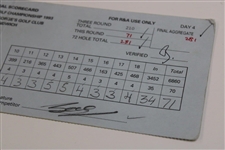 Seve Ballesteros Signed 1993 Open Championship at Royal St George's Final Round Official Scorecard