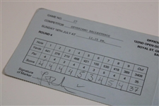 Seve Ballesteros Signed 1993 Open Championship at Royal St George's Final Round Official Scorecard
