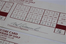 Duval, Leonard, O' Meara & Five (5) others Signed 1998 NEC & 1998 Greater Hartford Official Scorecards