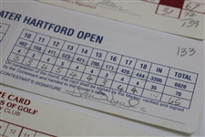 Duval, Leonard, O' Meara & Five (5) others Signed 1998 NEC & 1998 Greater Hartford Official Scorecards
