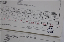 Watson, Baker-Finch, Lehman & Five (5) others Signed 1994 Sprint & 1998 Doral Open Official Scorecards