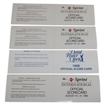 Watson, Baker-Finch, Lehman & Five (5) others Signed 1994 Sprint & 1998 Doral Open Official Scorecards