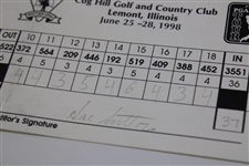 Mickelson, Daly, Cink & Five (5) others Signed 1998 Las Vegas Inv. & 1998 Western Open Official Scorecards