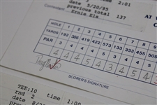 Els, Faldo, Trevino & Five (5) others Signed 1995 Buick/1998 Vancouver/1998 Vantage/1999 Honda Official Scorecards