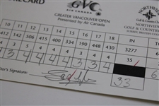 Els, Faldo, Trevino & Five (5) others Signed 1995 Buick/1998 Vancouver/1998 Vantage/1999 Honda Official Scorecards