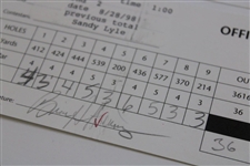 Els, Faldo, Trevino & Five (5) others Signed 1995 Buick/1998 Vancouver/1998 Vantage/1999 Honda Official Scorecards