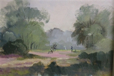 Original 'Across Walton Heath Golf Course' Oil Painting on Board by Douglas Baldwin