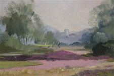Original 'Across Walton Heath Golf Course' Oil Painting on Board by Douglas Baldwin