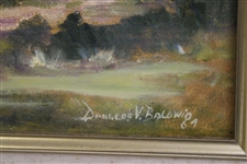 Original 'Across Walton Heath Golf Course' Oil Painting on Board by Douglas Baldwin