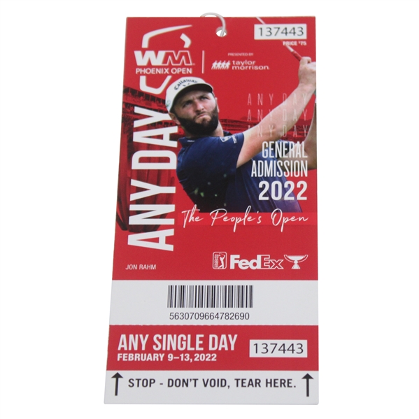 2022 Waste Management Open Anyday Full Ticket #137443 - Scottie Scheffler 1st PGA Win