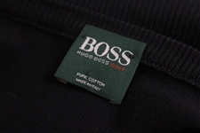 Seve Ballesteros Hugo Boss Cotton Black w/White Stripes XL Sweater Made in Italy - 'Ballesteros' Tag