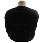 Seve Ballesteros Hugo Boss Cotton Black w/White Stripes XL Sweater Made in Italy - 'Ballesteros' Tag