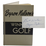Byron Nelson Signed 1946 Winning Golf 1st Ed Book JSA ALOA
