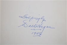 Walter Hagen Signed 1956 'The Walter Hagen Story' First Edition Book JSA ALOA