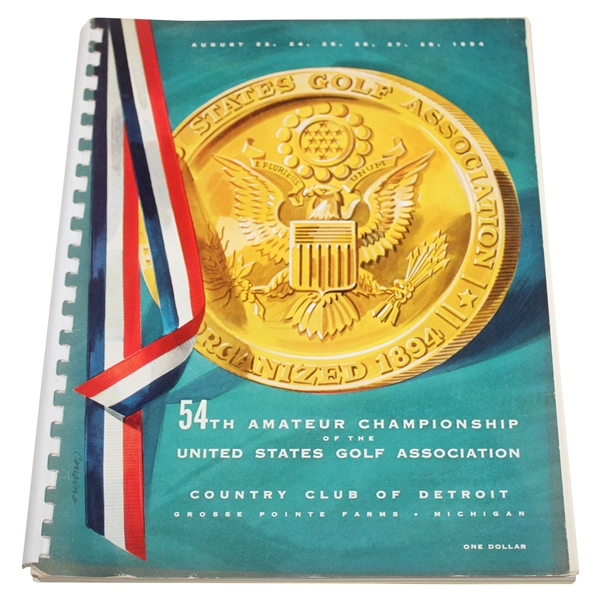 1954 US Amateur Championship at CC of Detroit Program - Palmer’s First “Major”