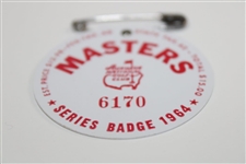 1964 Masters Tournament SERIES Badge #6170 - Arnold Palmer Win