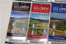 Full Set of 2015 US Open at Chambers Bay Ticket Set - 8 Tickets - Jordan Spieth