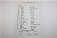 1986 Masters Tournament Thursday-Sunday Pairing Sheets - Nicklaus 6th Masters Win