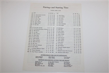 1986 Masters Tournament Thursday-Sunday Pairing Sheets - Nicklaus 6th Masters Win