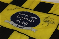 Tom Watson & Andy North Signed 2008 Liberty Mutual Course Flag JSA ALOA