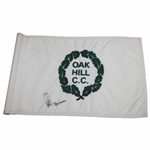 Lee Trevino Signed Oak Hill CC Embroidered Course Flag JSA ALOA