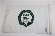 Lee Trevino Signed Oak Hill CC Embroidered Course Flag JSA ALOA