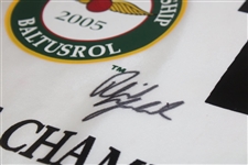 Phil Mickelson 2005 PGA Championship at Baltusrol White Screen Flag JSA ALOA