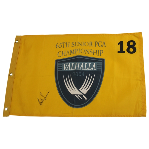 Hale Irwin Signed 2004 Senior PGA at Valhalla Yellow Screen Flag JSA ALOA