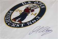 Martin Kaymer Signed 2014 US Open at Pinehurst Embroidered White Flag JSA ALOA