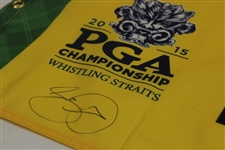 Jason Day Signed 2015 PGA at Whistling Straights Yellow Screen Flag JSA ALOA