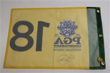 Jason Day Signed 2015 PGA at Whistling Straights Yellow Screen Flag JSA ALOA