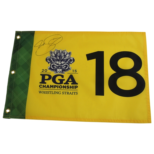 Jason Day Signed 2015 PGA at Whistling Straights Yellow Screen Flag JSA ALOA