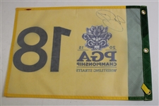 Jason Day Signed 2015 PGA at Whistling Straights Yellow Screen Flag JSA ALOA