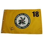 Burke, ChiChi & Aaron Signed 2005 Senior PGA at Laurel Valley Screen Flags JSA ALOA