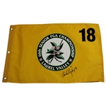 Burke, ChiChi & Aaron Signed 2005 Senior PGA at Laurel Valley Screen Flags JSA ALOA