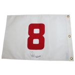 Player, Trevino, O'Meara & Floyd Signed Red/White Holes 5-6-7-8 Embroidered Flags JSA ALOA