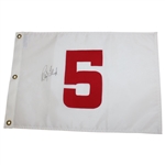 Player, Trevino, O'Meara & Floyd Signed Red/White Holes 5-6-7-8 Embroidered Flags JSA ALOA