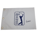 Trevino, Venturi, Villegas & Lyle Signed PGA Tour Embroidered White Flags JSA ALOA