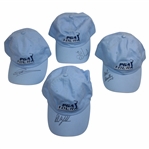 Mickelson, Norman, Parnevik & Goalby Signed Blue PGA Tour Hats JSA ALOA