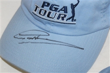 Mickelson, Norman, Parnevik & Goalby Signed Blue PGA Tour Hats JSA ALOA