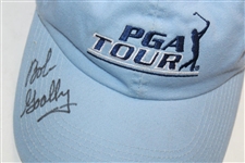 Mickelson, Norman, Parnevik & Goalby Signed Blue PGA Tour Hats JSA ALOA