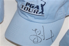 Mickelson, Norman, Parnevik & Goalby Signed Blue PGA Tour Hats JSA ALOA