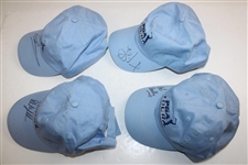 Mickelson, Norman, Parnevik & Goalby Signed Blue PGA Tour Hats JSA ALOA