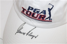 Daly, Player, Kite, Singh & Floyd Signed White PGA Tour Hats JSA ALOA
