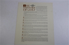 1966 'The History of Golf' 8 Original Lithographs in Booklet
