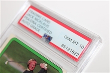 Jack Nicklaus Signed Pga Tour Statistical Leader Card PSA/DNA #85121622 Auto Grade 10