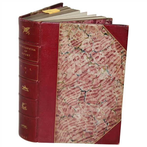 1898 Encyclopedia of Sport Vol. I Book Printed by Lawrence and Bullen Ltd. - 20pgs on Golf