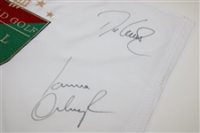 Love III, Woosnam, Mallon & Ochoa Signed World Golf Hall of Fame Flag JSA ALOA