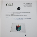 LPGA Founder Marlene Bauer Hagge Signed World Golf Hall of Fame Flag JSA ALOA