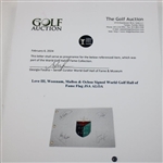 Love III, Woosnam, Mallon & Ochoa Signed World Golf Hall of Fame Flag JSA ALOA